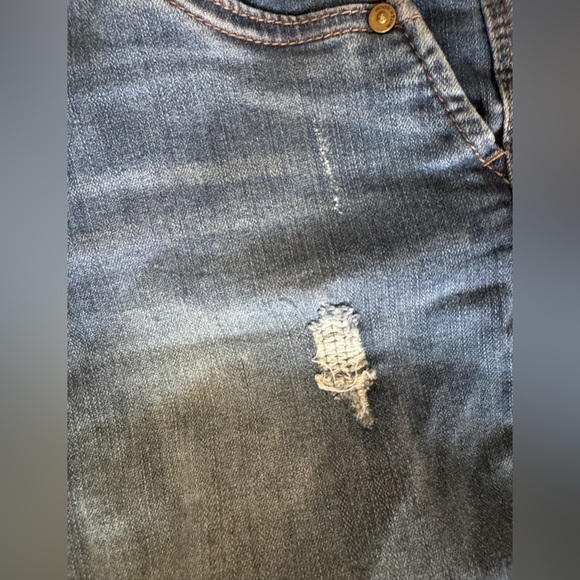 AB-SOLUTION SIDE POCKET GIRLFRIEND JEANS IN BLUE VINTAGE - Picture 2 of 8